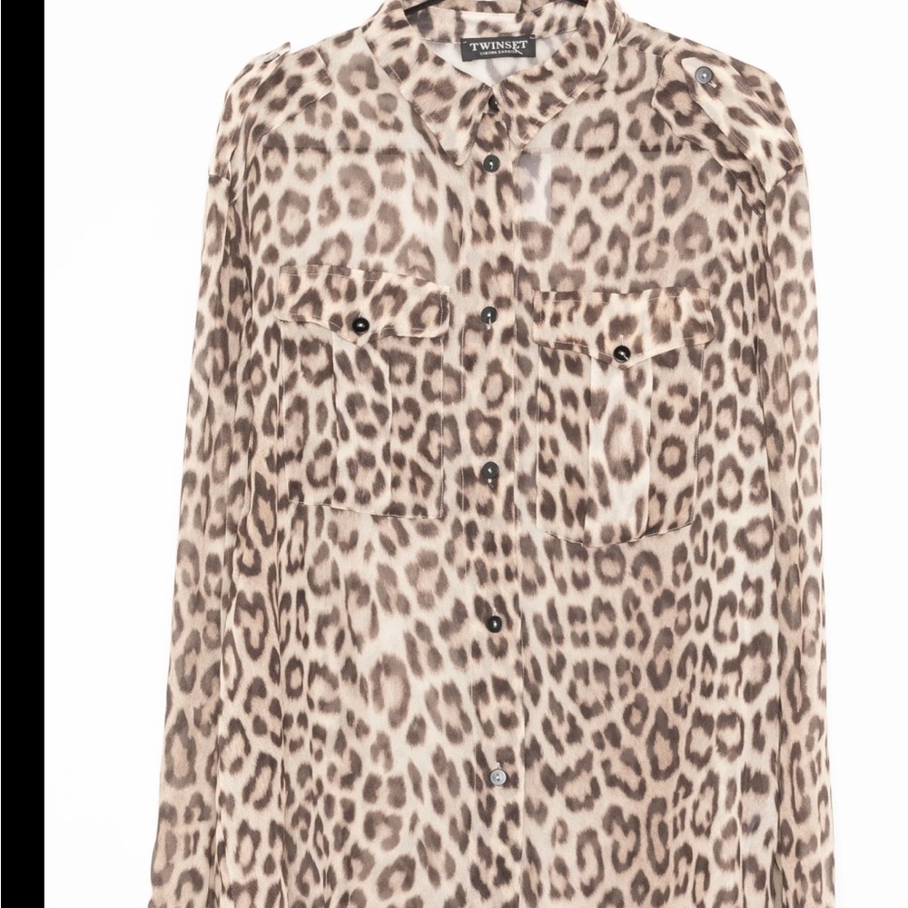 Twin-Set Leopard Print Blouse